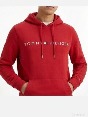 Tommy Hilfiger men's red hoodie sweatshirt size large